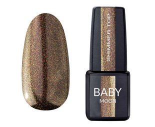 Топ для гель-лака Baby Moon Shimmer Top, №26, прозрачный с бронзовым шиммером, 6 мл 5905123021688 фото