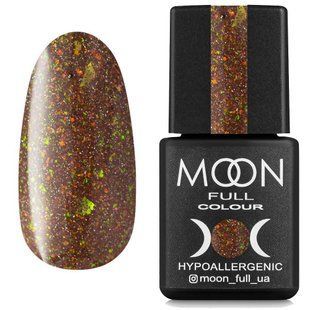 Гель-лак светоотражающий для ногтей Moon&nbsp;Full&nbsp;Chrome Flake Disco, №05, цвет: коричневый с цветными блестками, 8 мл 5908254192661 фото