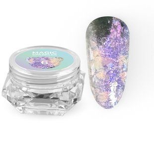 Блестки сухие для дизайна ногтей, You Are Cute Magic Sparkles, №06, цвет: зелено-фиолетовый хамелеон, 0.2 грамм 469-4475 фото