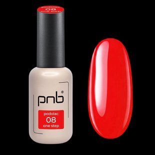 Гель-лак однофазный для ногтей, PNB&nbsp;Podolac one step, №08, цвет: красный, 8 мл 3117226898 фото