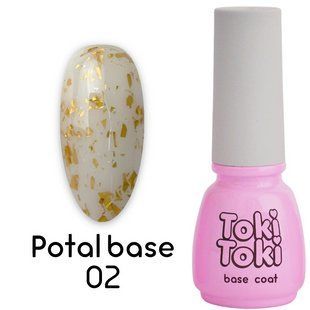 База камуфлююча, Toki-Toki Potal Base, №02, молочна з золотою поталлю, 5 мл 2002515 фото