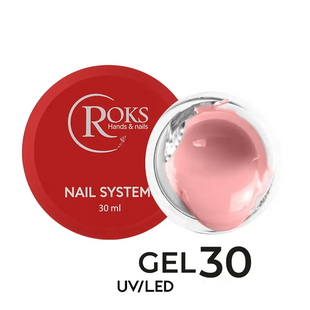 Гель камуфлюючий для нарощування нігтів, Roks Builder Gel, №30, коричнево-бежевий, 30 мл 5903800000308 фото