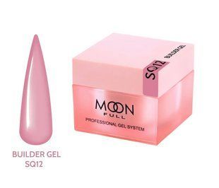 Гель камуфлирующий для наращивания ногтей, Moon Full Builder Gel, №SQ12, насыщенно-розовый, 30 мл 5905123027048 фото