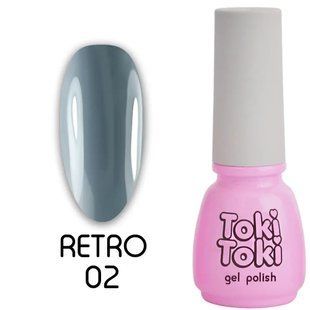 Гель-лак для нігтів, Toki-Toki Retro, №RT02, колір: сіро-синій, 5 мл 2002RT02 фото