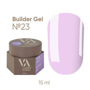 Гель камуфлюючий для нарощування нігтів, Valeri Builder Gel, №23, лавандовий, 15 мл NVBG-023 фото
