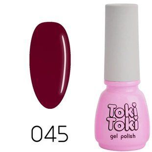Гель-лак для нігтів, Toki-Toki, №045, колір: вишневий, 5 мл 2002045 фото