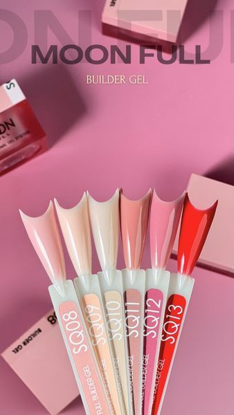 Гель камуфлюючий для нарощування нігтів, Moon Full Builder Gel, №SQ12, насичено-рожевий, 30 мл 5905123027048 фото
