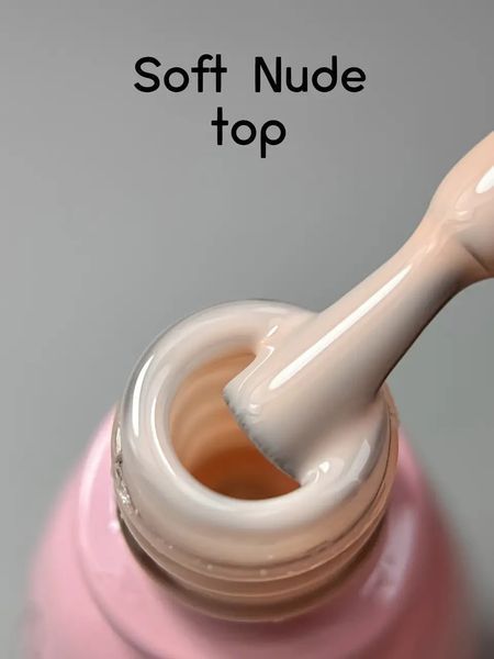 Топ камуфлюючий&nbsp;для гель-лаку без липкого шару, Toki-Toki Soft Nude Top, нюдовий, 5 мл 2002608 фото