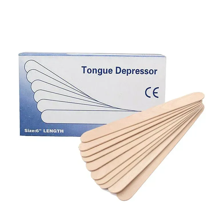 Шпатель деревянный Tongue Depressor косметический 150 х 16 x 1 мм 100 шт