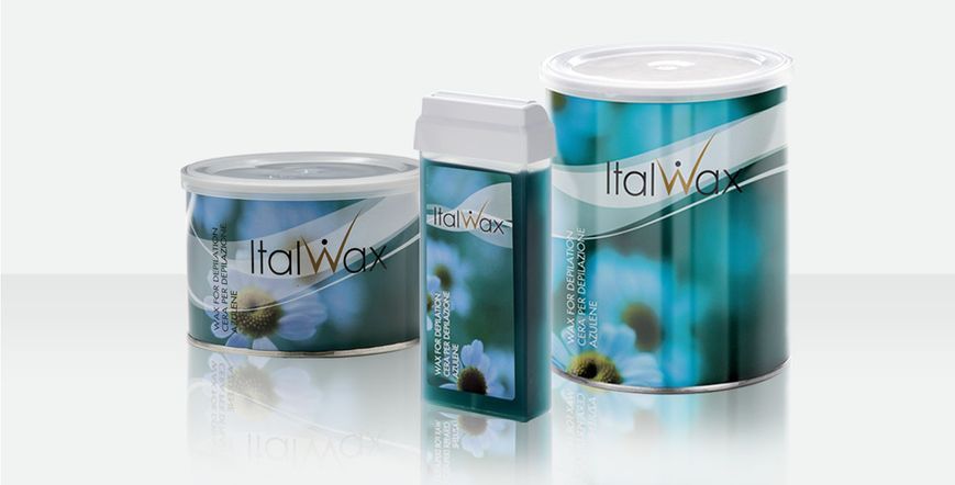 Тёплый воск в банке для депиляции ItalWAX, Азулен, 800 мл C_TIN800_AZ_IT фото